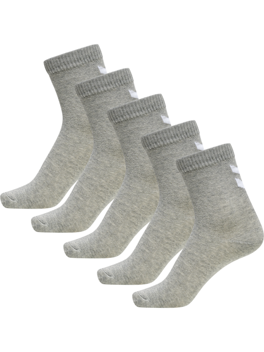 hmlMAKE MY DAY SOCK 5-PACK, GREY MELANGE/GREY MELANGE, packshot