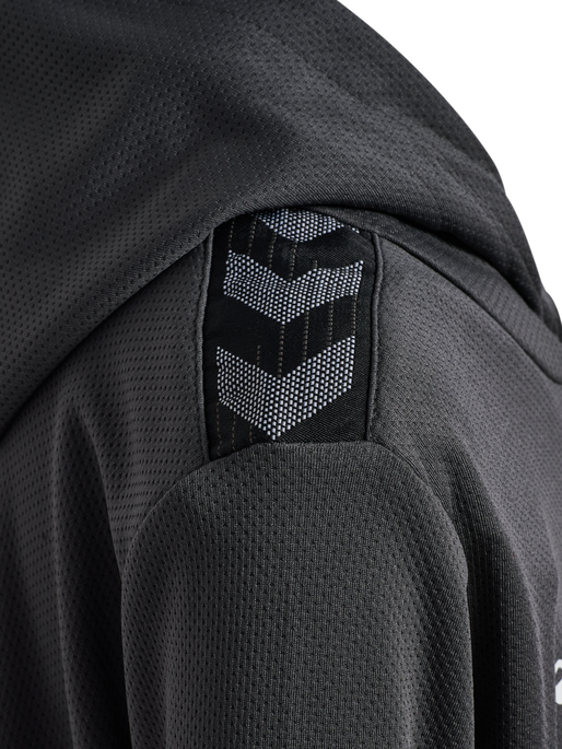 hmlAUTHENTIC PL ZIP HOODIE KIDS, ASPHALT, packshot