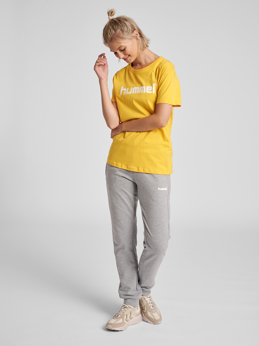 hummel GO COTTON LOGO T-SHIRT WOMAN S/S SPORTS YELLOW | hummel.net