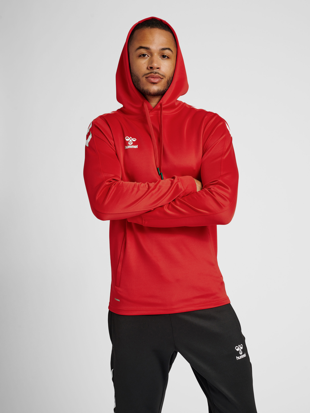 hummel CORE XK POLY SWEAT HOODIE TRUE RED hummel