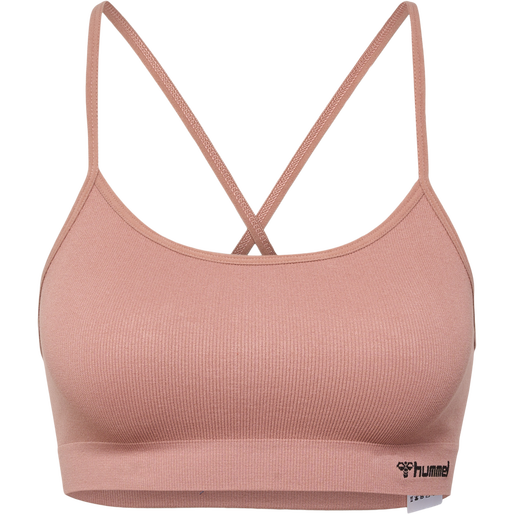 hmlJUNO 2 PACK SEAMLESS BRA, ASH ROSE, packshot