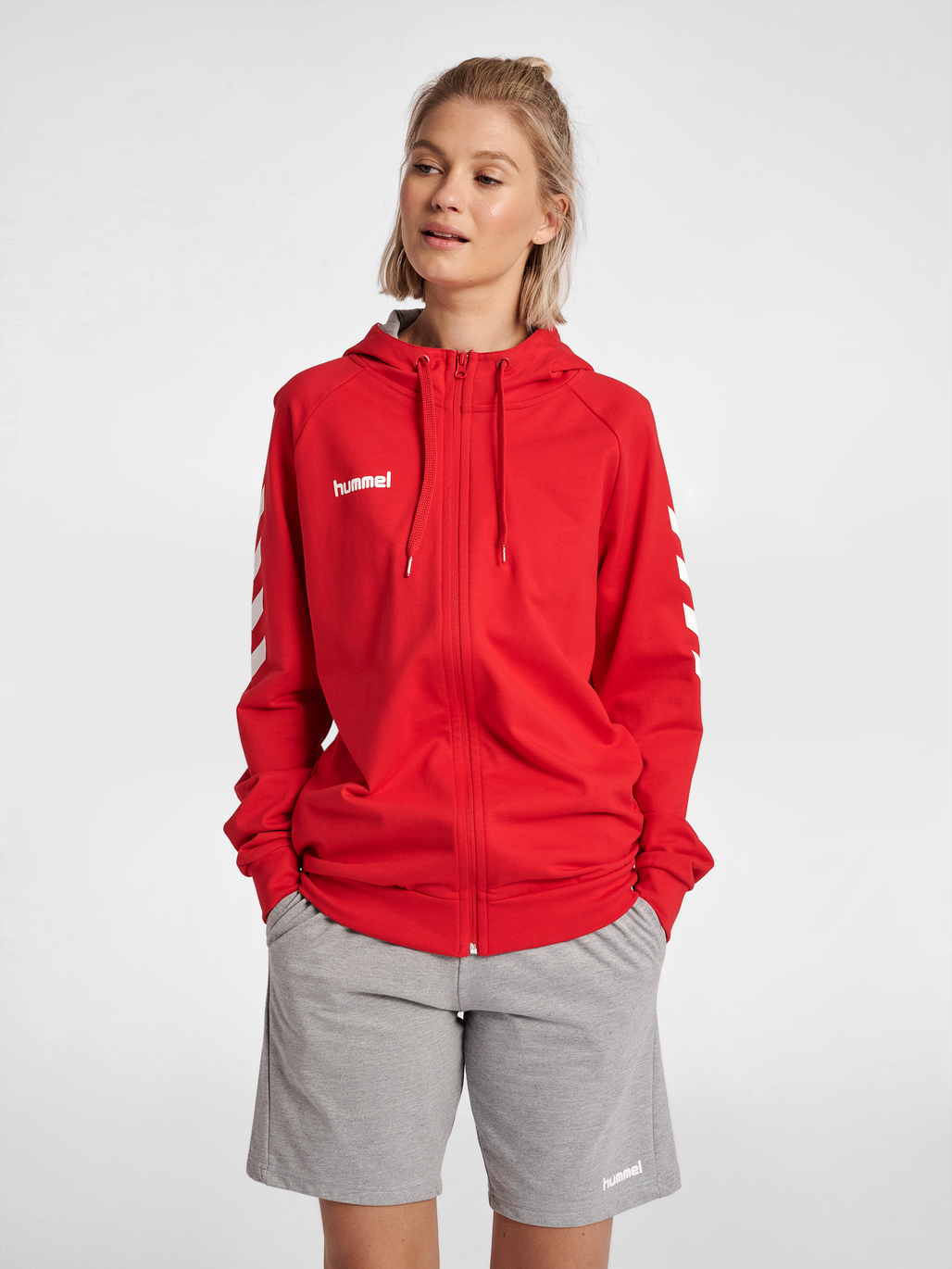 Hummel go cotton zip hoodie clearance