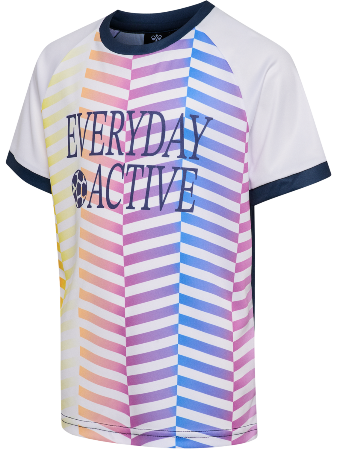 hmlSHIMMER T-SHIRT S/S, DRESS BLUES/WHITE, packshot