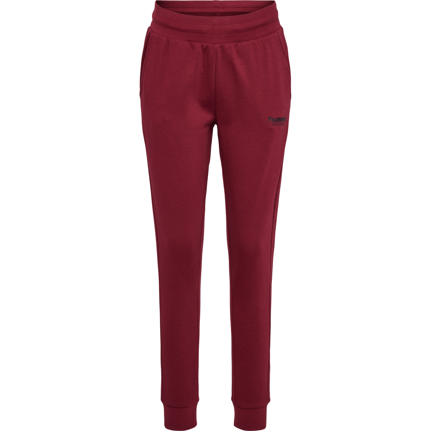 hmlBOOSTER TAPERED WOMAN PANTS, CABERNET, packshot