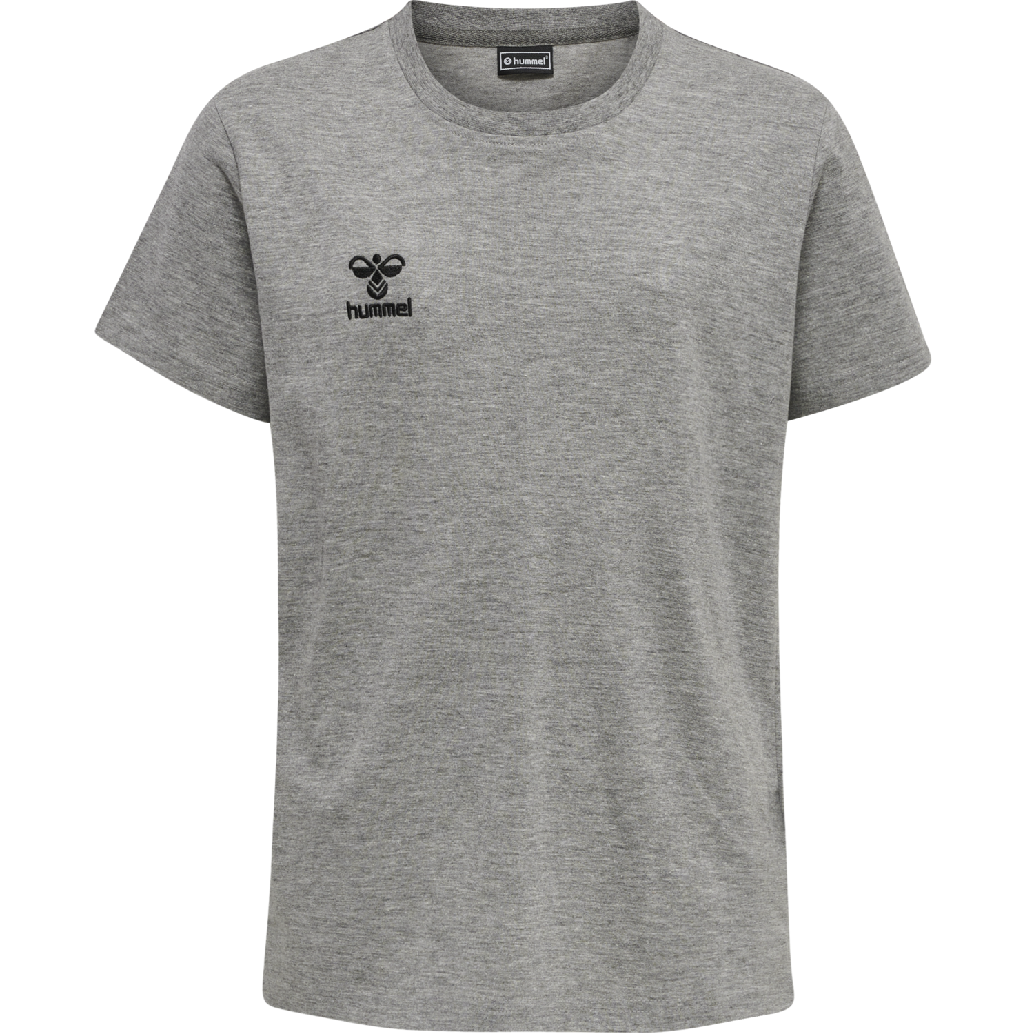 hmlMOVE GRID COTTON T-SHIRT S/S KID, GREY MELANGE, packshot