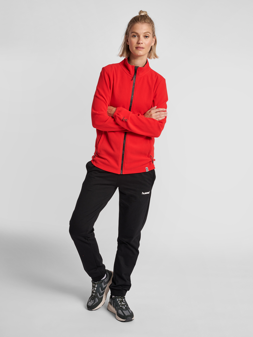 hummel NORTH FULL ZIP FLEECE JACKET WOMAN TRUE RED hummel
