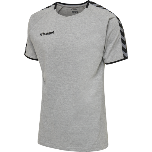 hmlAUTHENTIC TRAINING TEE, GREY MELANGE, packshot