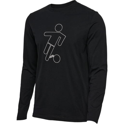 hmlAMNESTY T-SHIRT L/S, BLACK, packshot