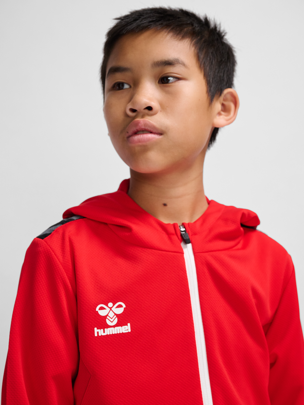 hummel AUTHENTIC PL ZIP HOODIE KIDS TRUE RED hummel