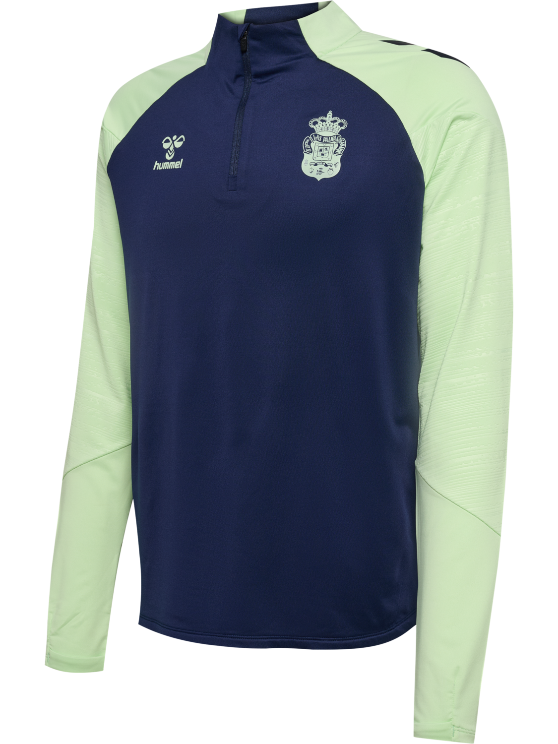 hmlPRO TRAINING HALF ZIP, !MARINE/PATINA GREEN, packshot