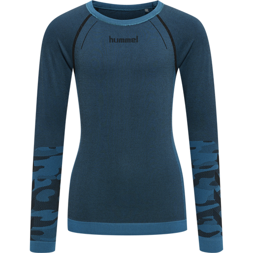 hmlMAX SEAMLESS T-SHIRT L/S, BLUE SAPPHIRE, packshot