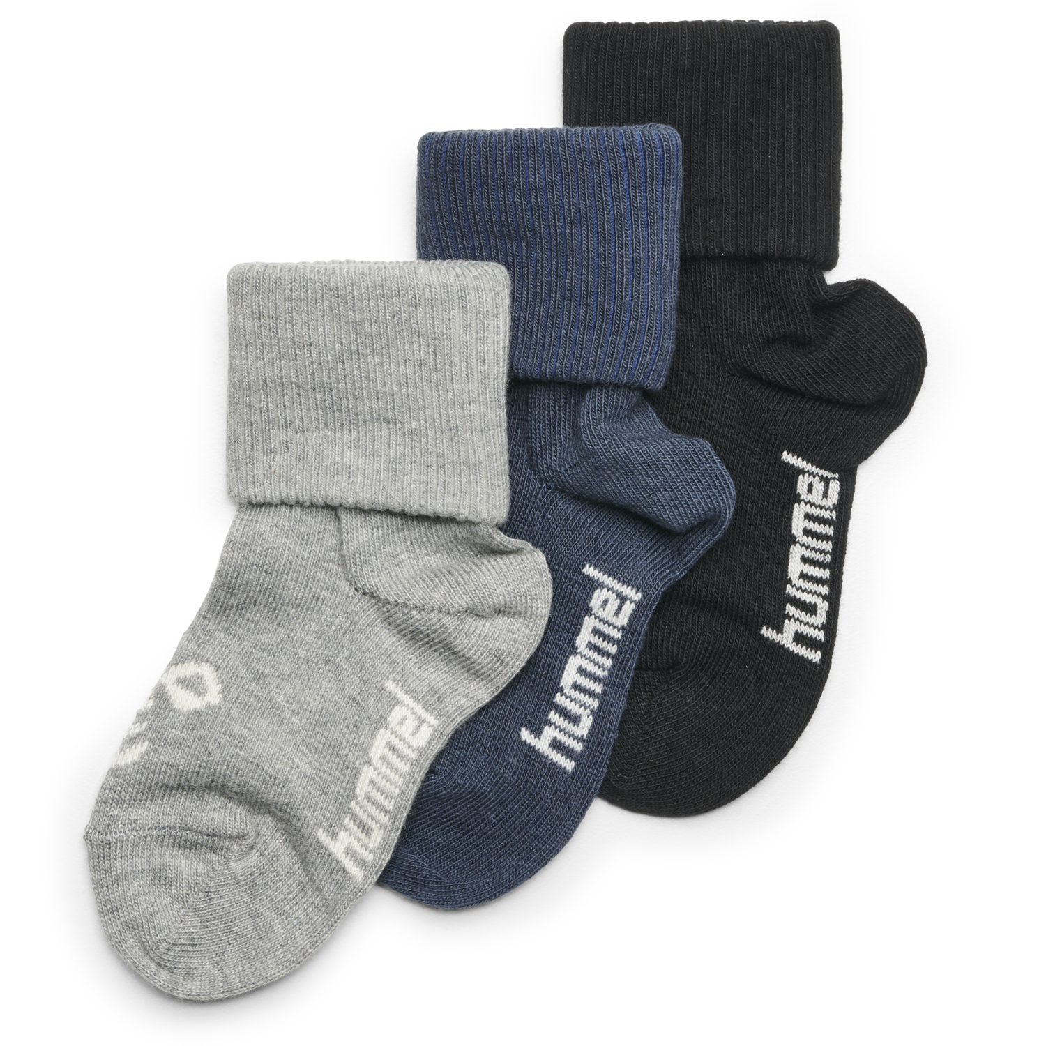 SORA 3-PACK SOCK, BLACK/GREY MELANGE/BLUE NIGHTS, packshot
