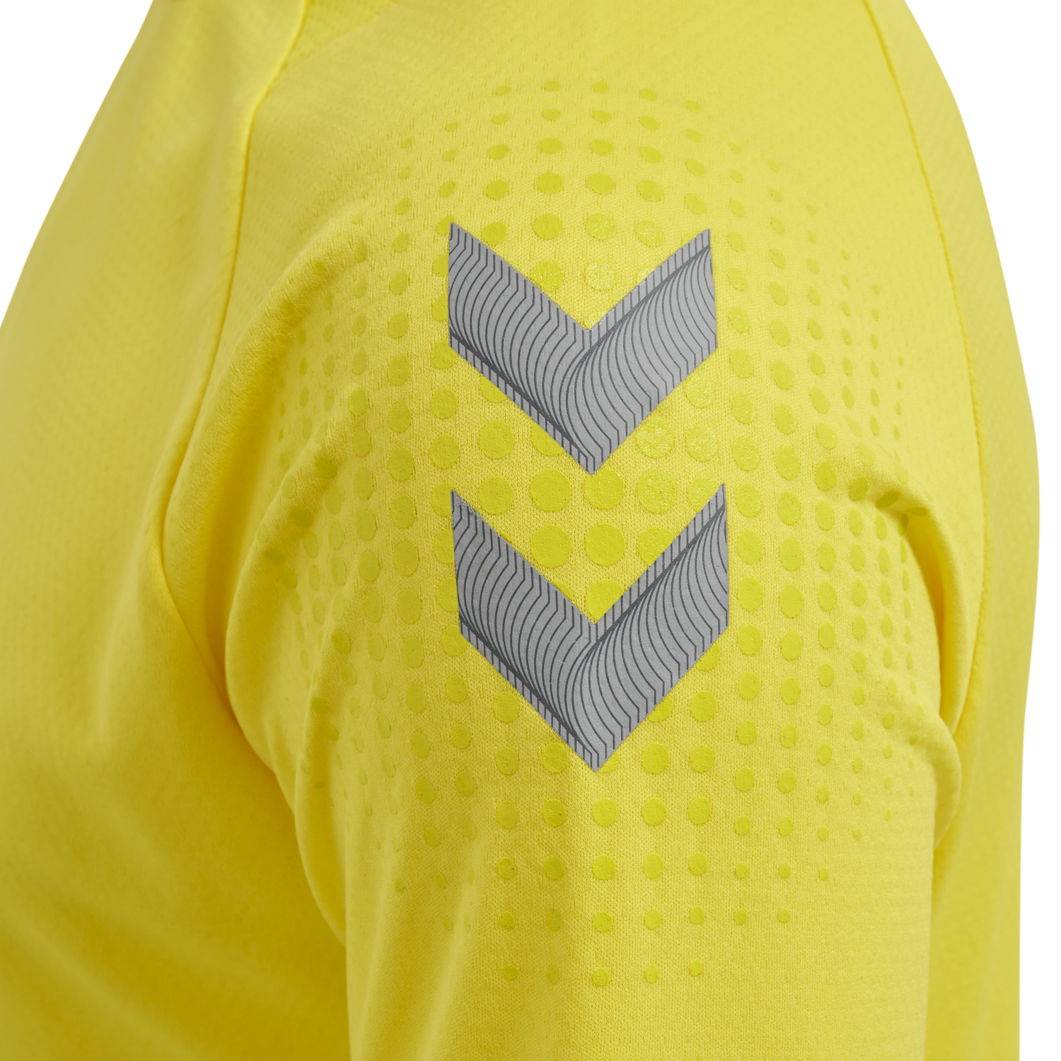 hmlLEAD S/S POLY JERSEY, BLAZING YELLOW, packshot