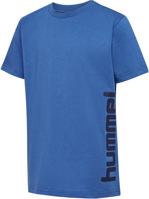 hmlPRINT T-SHIRT S/S, BRIGHT COBALT/BLACK IRIS, packshot