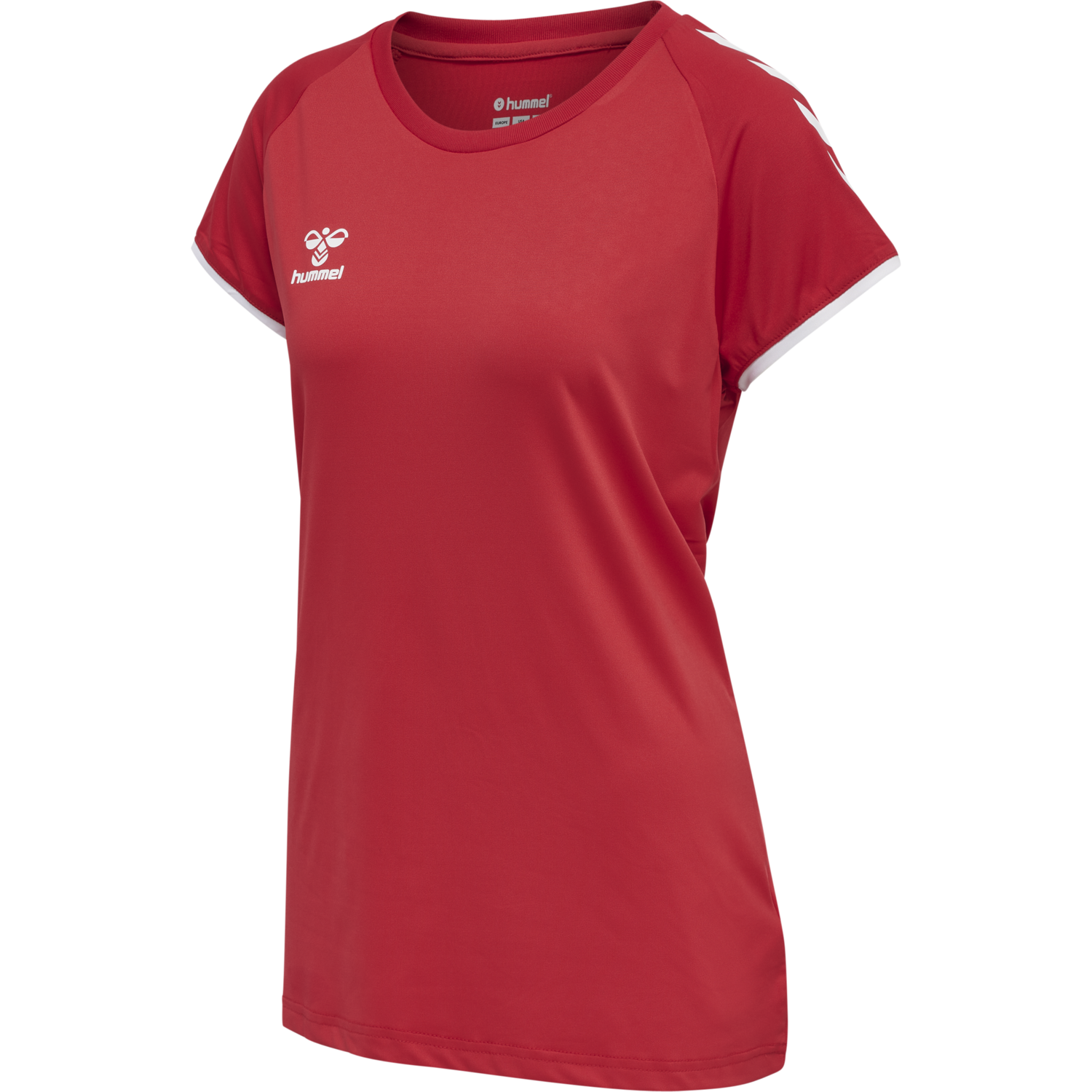 hmlCORE VOLLEY STRETCH TEE WO, TRUE RED, packshot