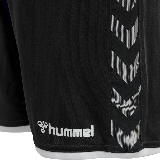 hmlAUTHENTIC KIDS POLY SHORTS, BLACK/WHITE, packshot