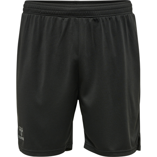 hmlONGRID POLY SHORTS, JET BLACK/FORGED IRON hmlONGRID POLY SHORTS, JET BLACK/FORGED IRON, packshot