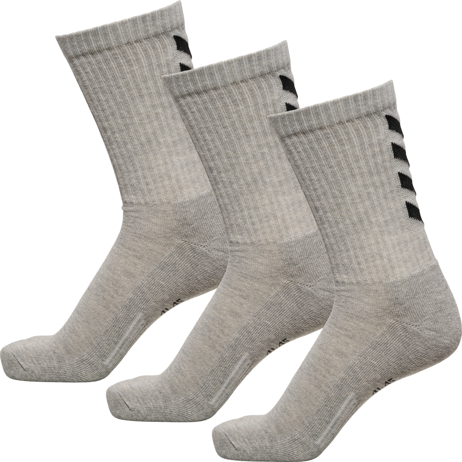 FUNDAMENTAL 3-PACK SOCK, GREY MELANGE, packshot