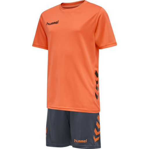 hmlPROMO KIDS DUO SET, NASTURTIUM/OMBRE BLUE, packshot