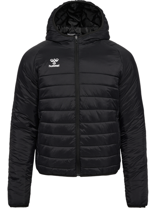 hmlGO QUILTED HOOD JACKET, BLACK, packshot