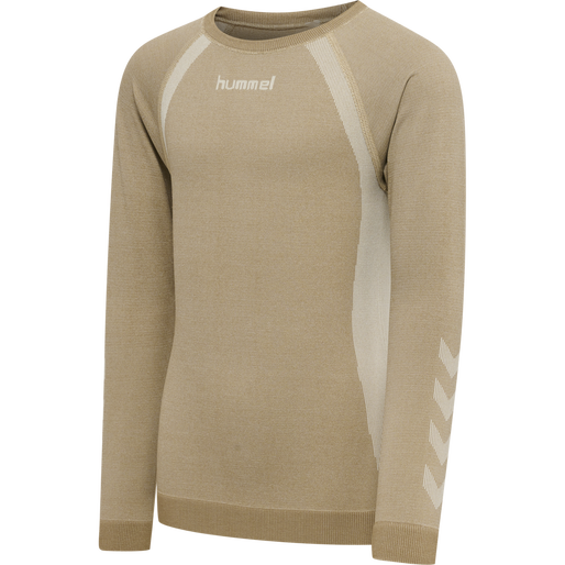 hmlSPIN SEAMLESS T-SHIRT L/S, SIMPLY TAUPE, packshot