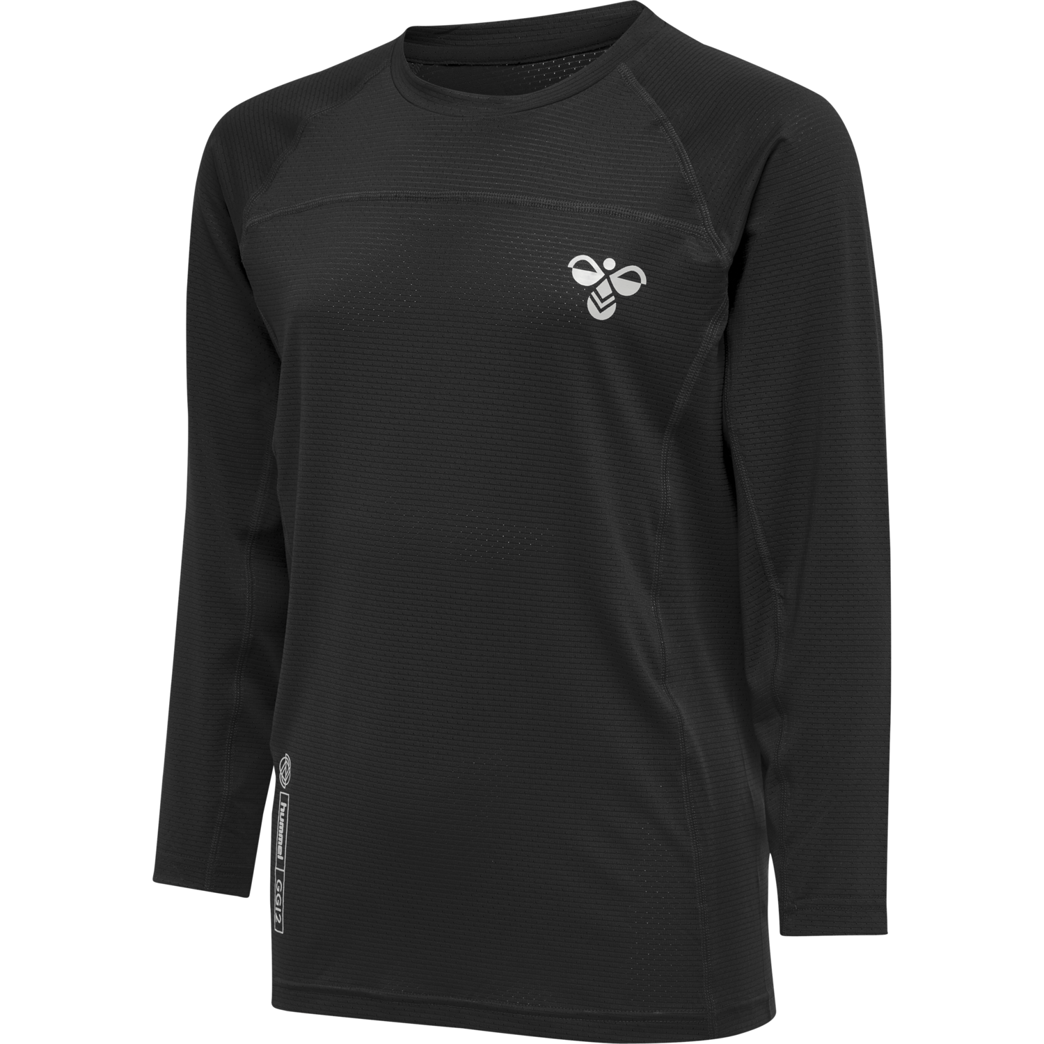 hmlGG12 TRAINING TEE L/S KIDS, BLACK, packshot