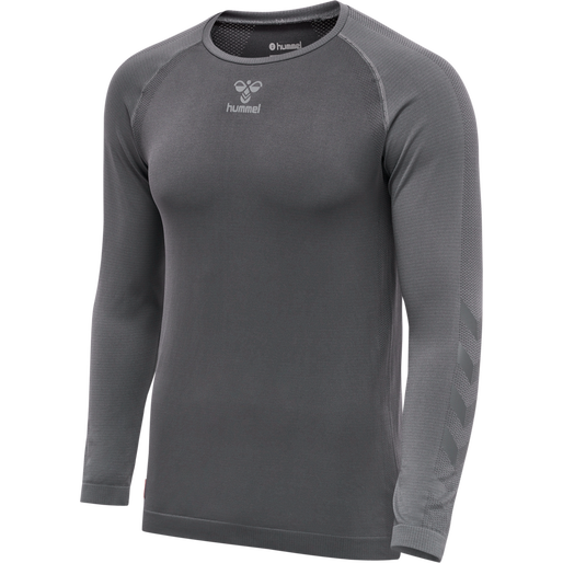 hmlPRO GRID SEAMLESS L/S, FORGED IRON/QUIET SHADE, packshot