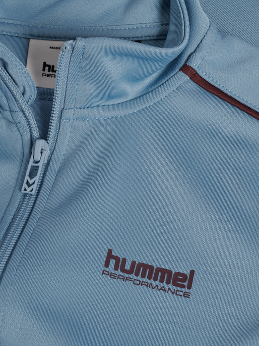 hmlJR TRACKSUIT, FADED DENIM/VINEYARD WINE hmlJR TRACKSUIT, FADED DENIM/VINEYARD WINE, packshot