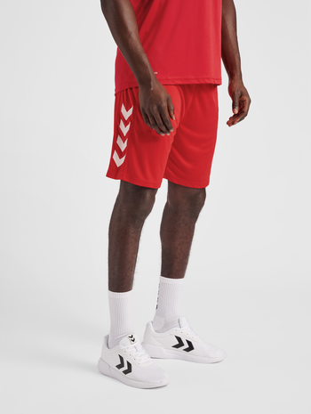 hmlCORE XK POLY SHORTS, TRUE RED, model