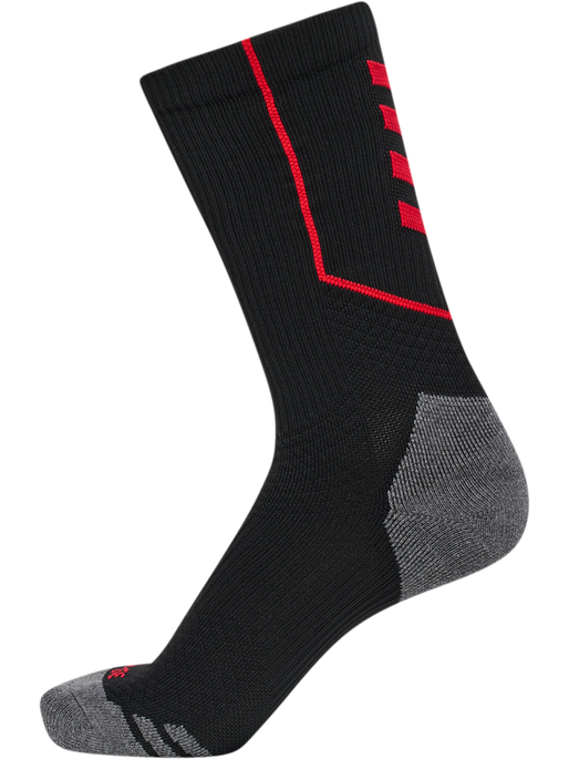 hmlPRO TRAINING SOCKS LOW, BLACK/TRUE RED, packshot