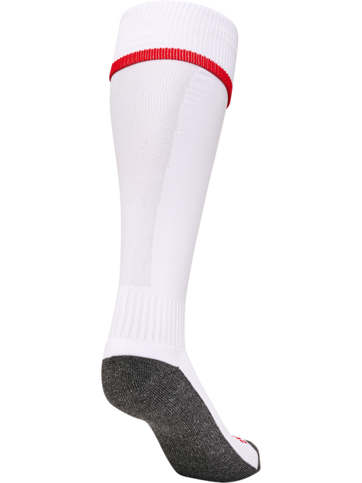 hmlCORE FOOTBALL SOCKS, WHITE/TRUE RED, packshot