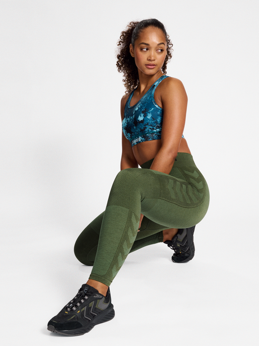 hummel CLEA SEAMLESS MID WAIST TIGHTS - CLIMBING IVY