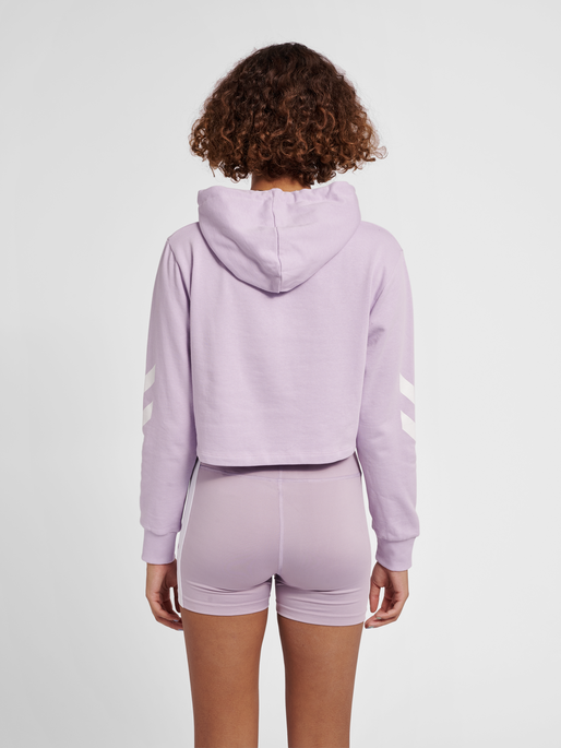 hummel LEGACY WOMAN CROPPED HOODIE PASTEL LILAC hummel
