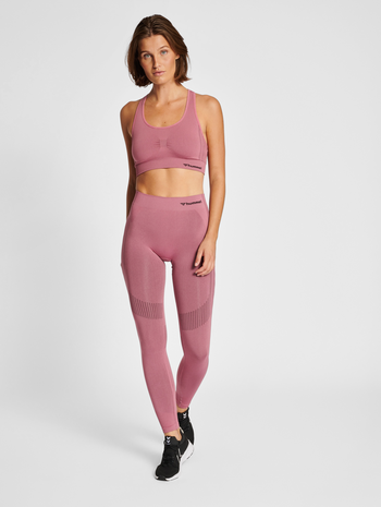 hmlSHAPING SEAMLESS MW TIGHTS, HEATHER ROSE, model
