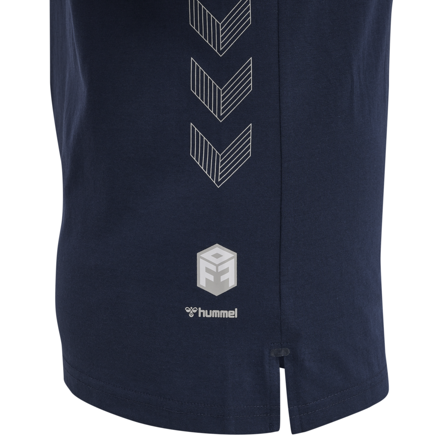 hmlMOVE GRID COTTON T-SHIRT S/S WOM, MARINE, packshot