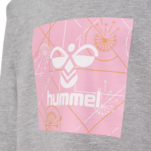 hmlJADA HOODIE, GREY MELANGE, packshot