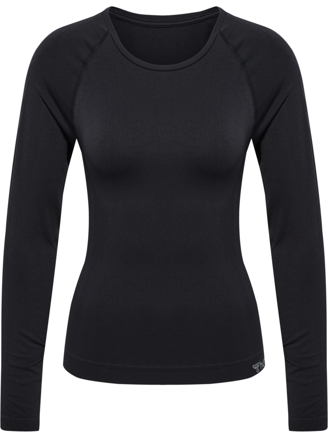 hmlTIF SEAMLESS T-SHIRT L/S, BLACK, packshot