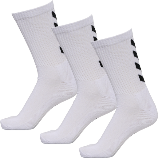 FUNDAMENTAL 3-PACK SOCK, WHITE FUNDAMENTAL 3-PACK SOCK, WHITE, packshot