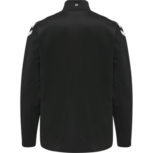 hmlCORE XK POLY ZIP SWEAT, BLACK/BLACK hmlCORE XK POLY ZIP SWEAT, BLACK/BLACK, packshot