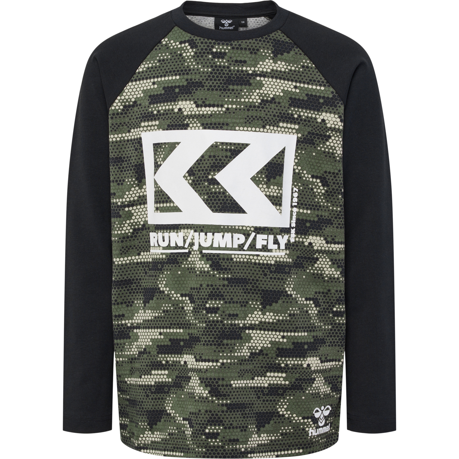 hmlFSK BOYS T-SHIRT L/S, FOREST NIGHT, packshot