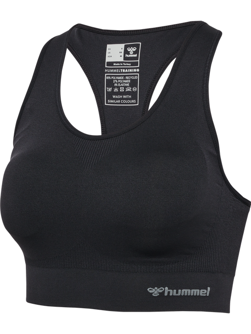 hmlTIF SEAMLESS PADDED SPORTS BRA, BLACK, packshot