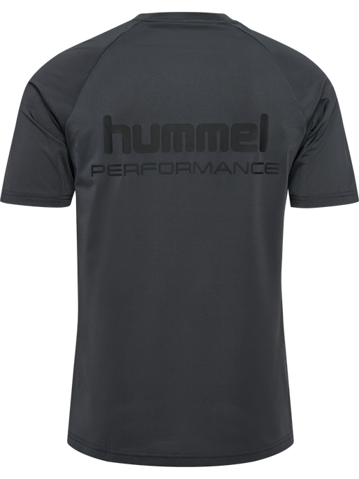 hmlPULSE MESH T-SHIRT S/S, EBONY/BLACK hmlPULSE MESH T-SHIRT S/S, EBONY/BLACK, packshot