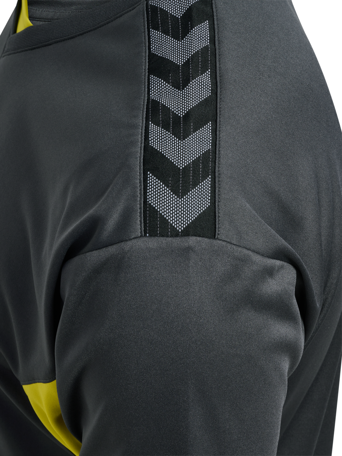 hmlAUTHENTIC PL JERSEY S/S, ASPHALT/SULPHUR SPRING, packshot