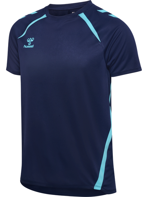 hmlLEAD 2.0 JERSEY S/S, MARINE/BLUE FISH, packshot