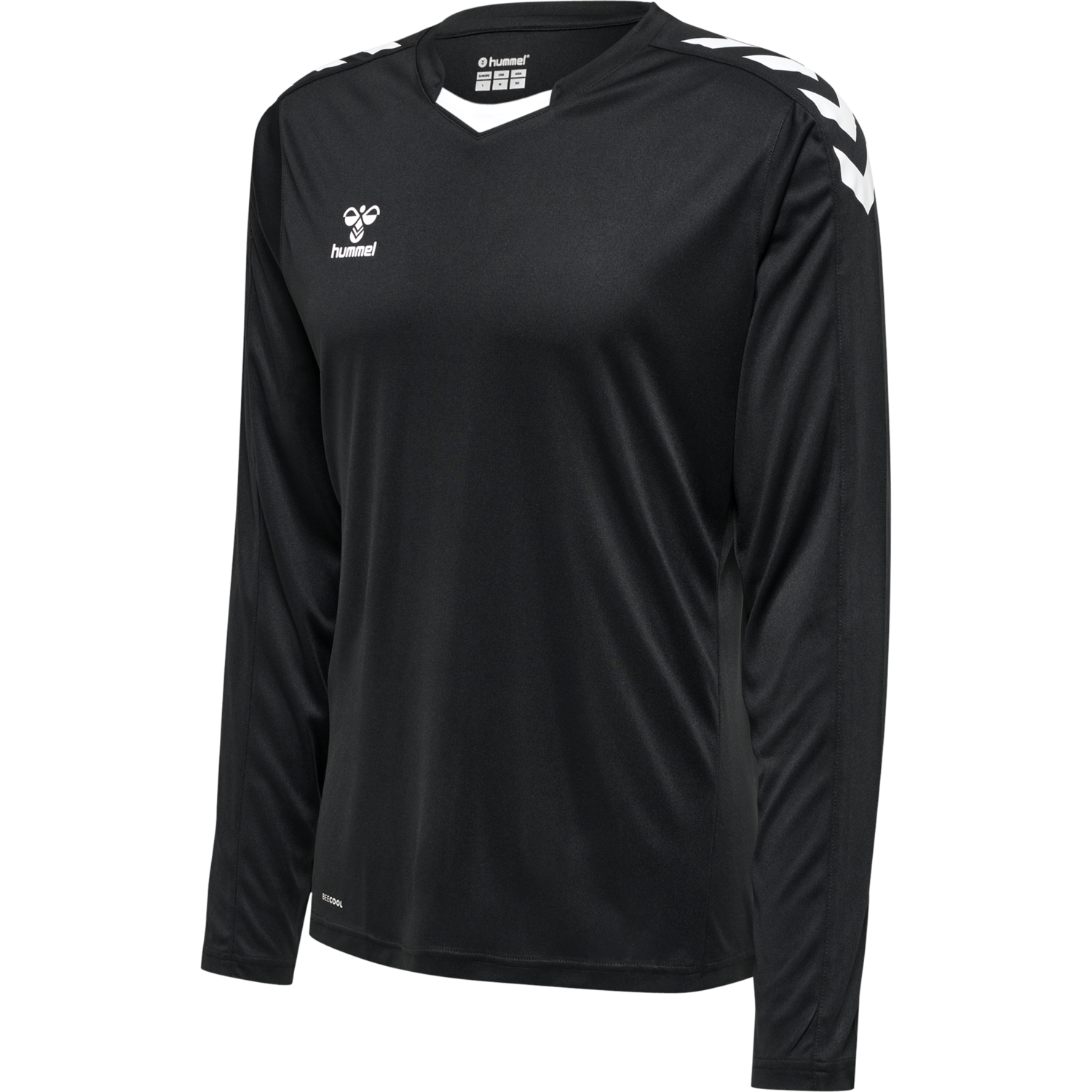hmlCORE XK POLY JERSEY L/S, BLACK, packshot