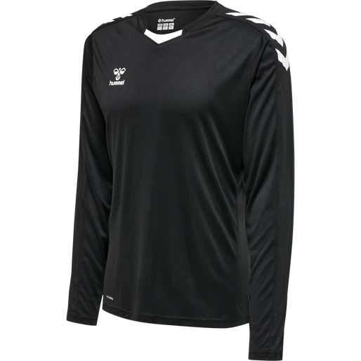 hmlCORE XK POLY JERSEY L/S, BLACK hmlCORE XK POLY JERSEY L/S, BLACK, packshot