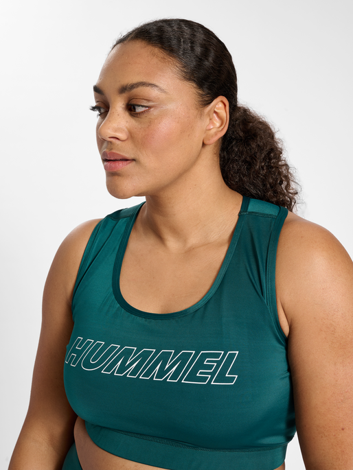 hummel TE CURVY SPORTS BRA PLUS - DEEP TEAL