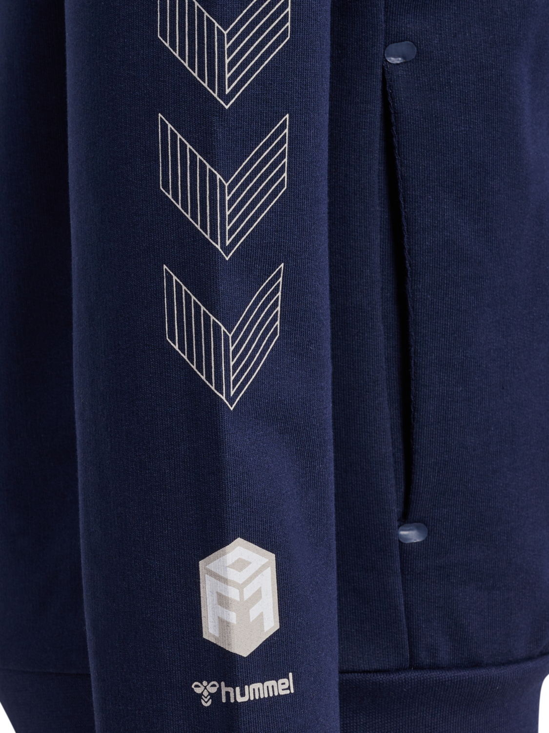 hmlMOVE GRID COTTON ZIP HOODIE KIDS, MARINE, packshot