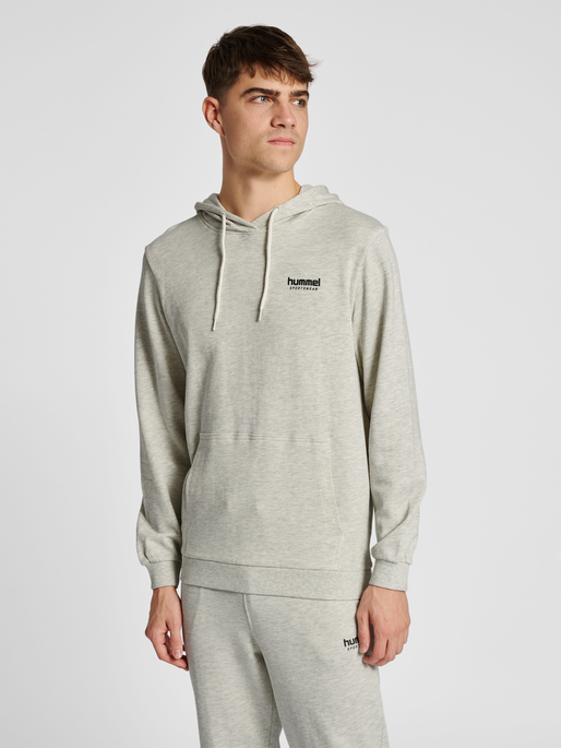 hmlLGC GABE HOODIE, TOFU MELANGE, model