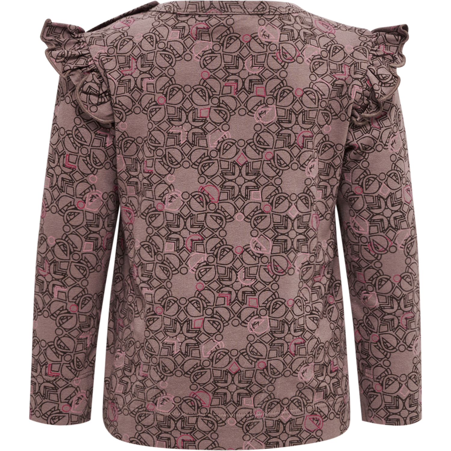 hmlFIA T-SHIRT L/S, DEEP TAUPE, packshot